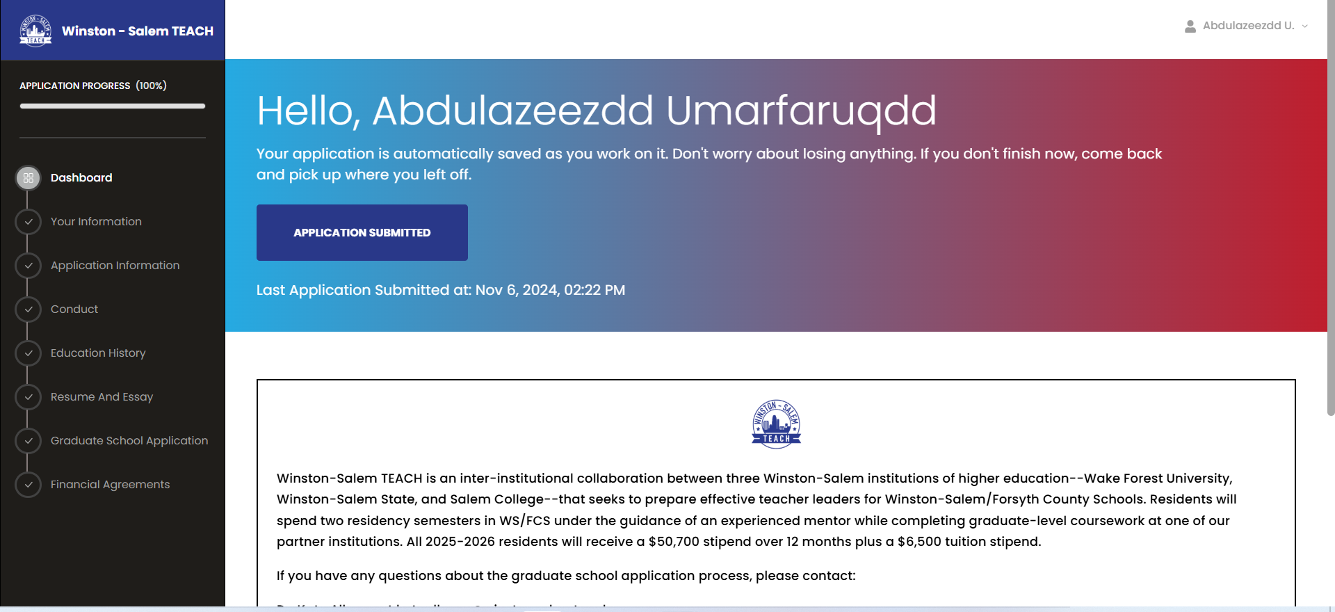 Winston Salem University Application